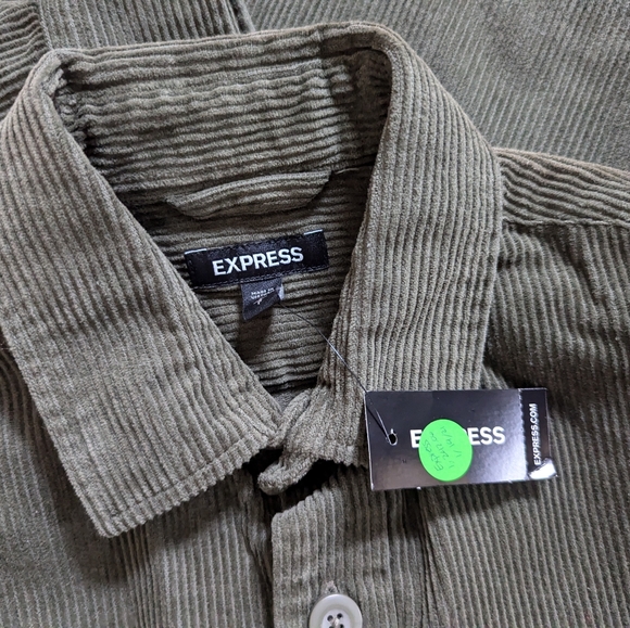 NWT Express Corduroy Chore Jacket in Green - Small - Picture 2 of 12